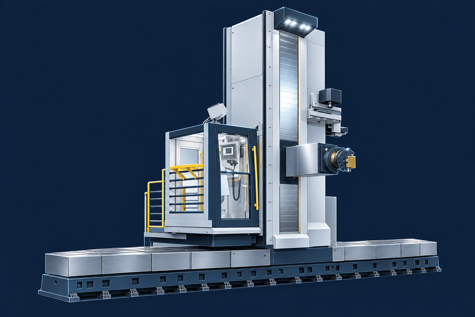 Illustration de la machine-outil AM75, inspirée du cas Naval Group